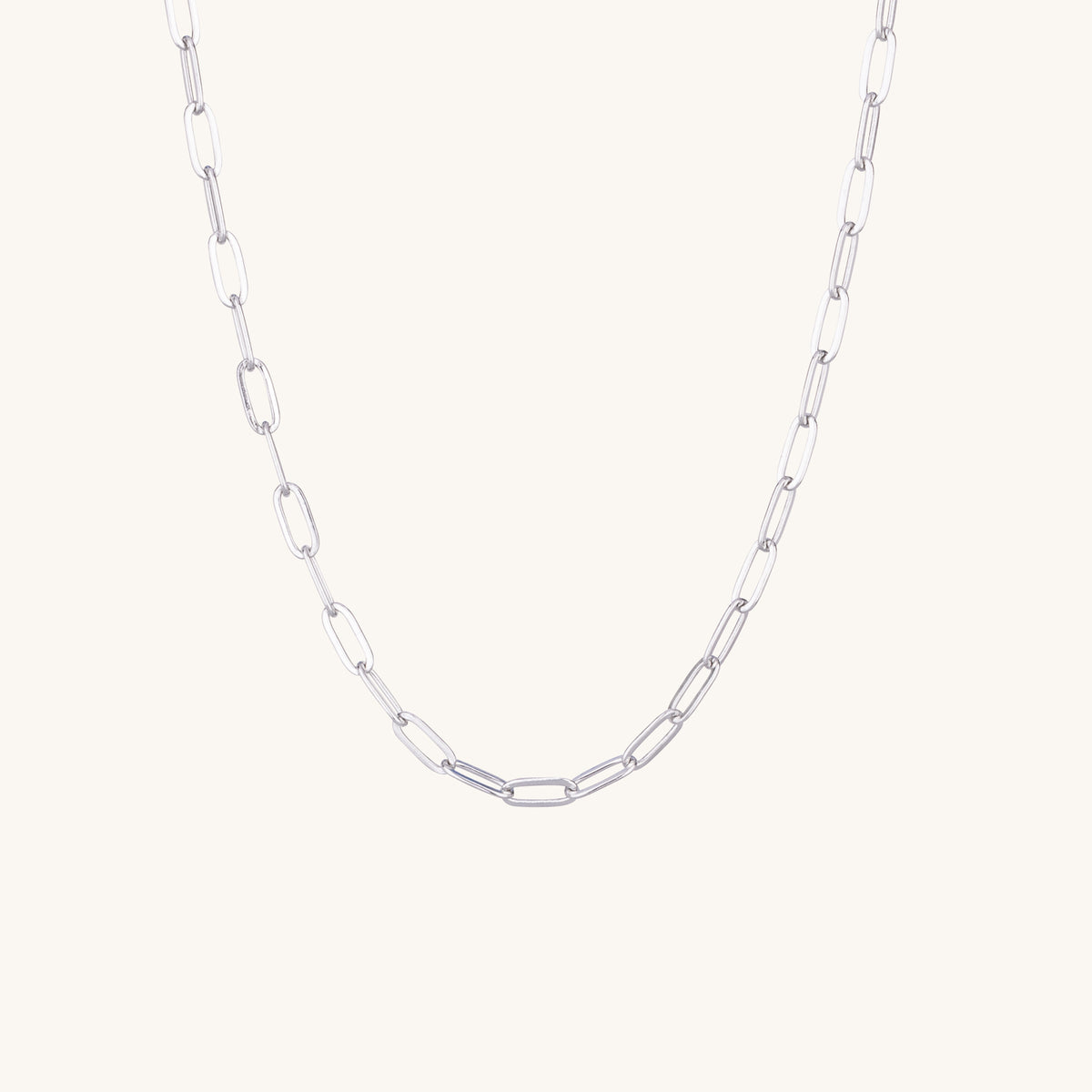 Off-White Paperclip Necklace - Silver