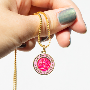 Concrete Queenz St. Christopher Necklace - Gold