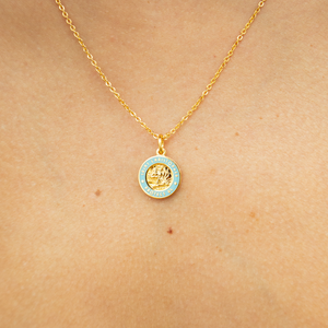 Small - Gold / Baby Blue