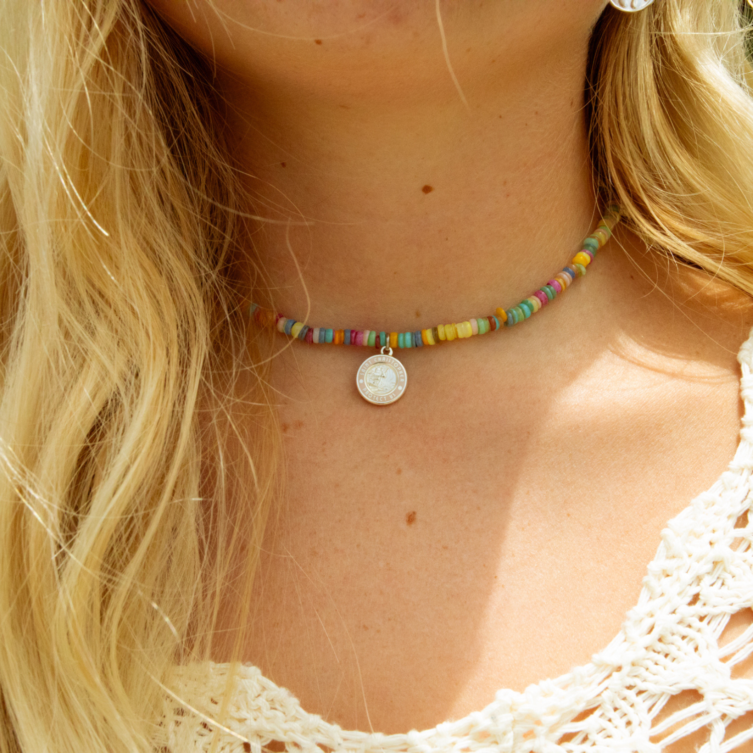 Pastel Sunsets Beaded Choker