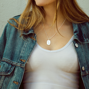 Our Lady of The Waves Necklace - Silver