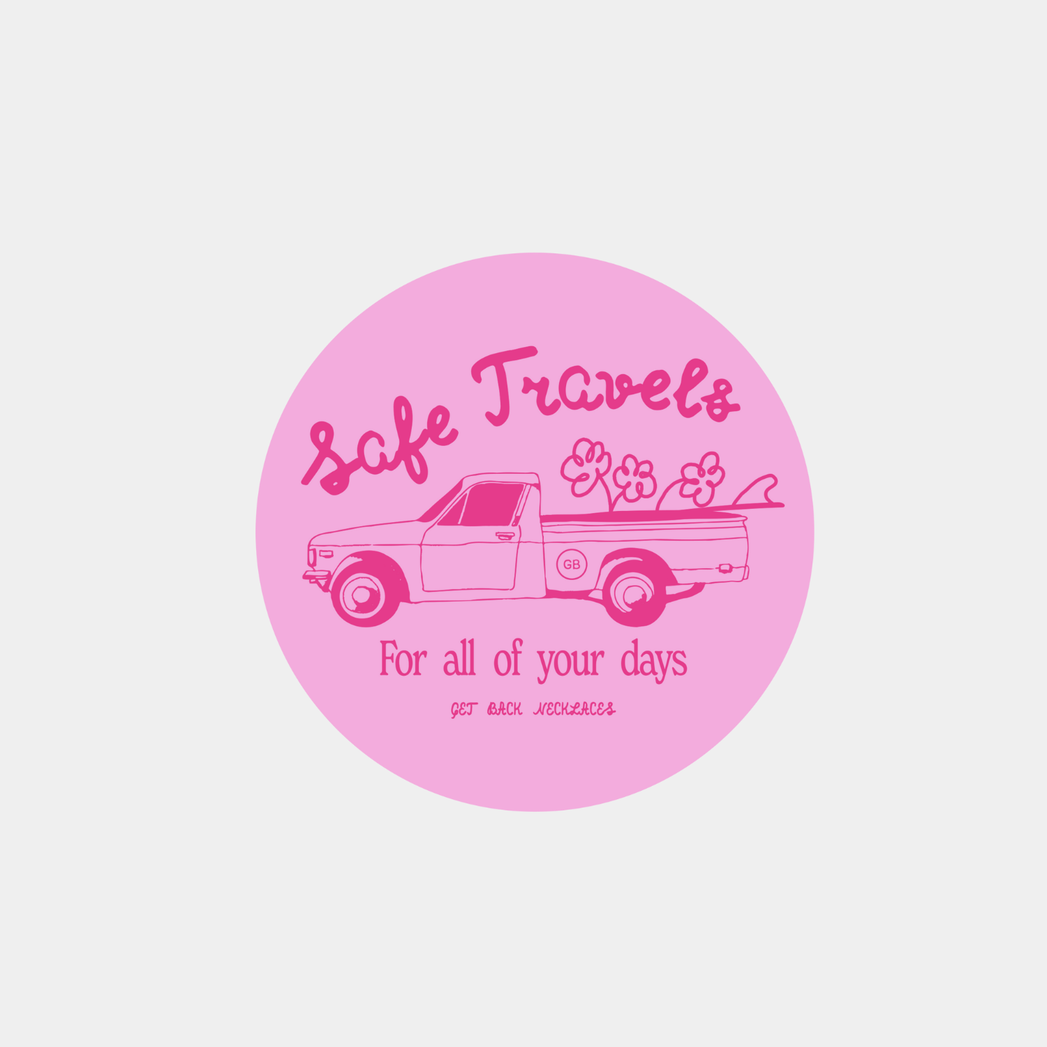 Safe Travels Truck Sticker