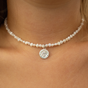 Shoreline Pearl Choker - Silver