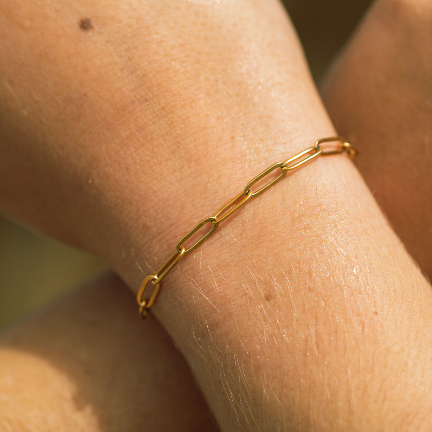 Gold Paperclip Bracelet