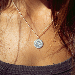 St. Christopher Satellite Coin Necklace - Silver