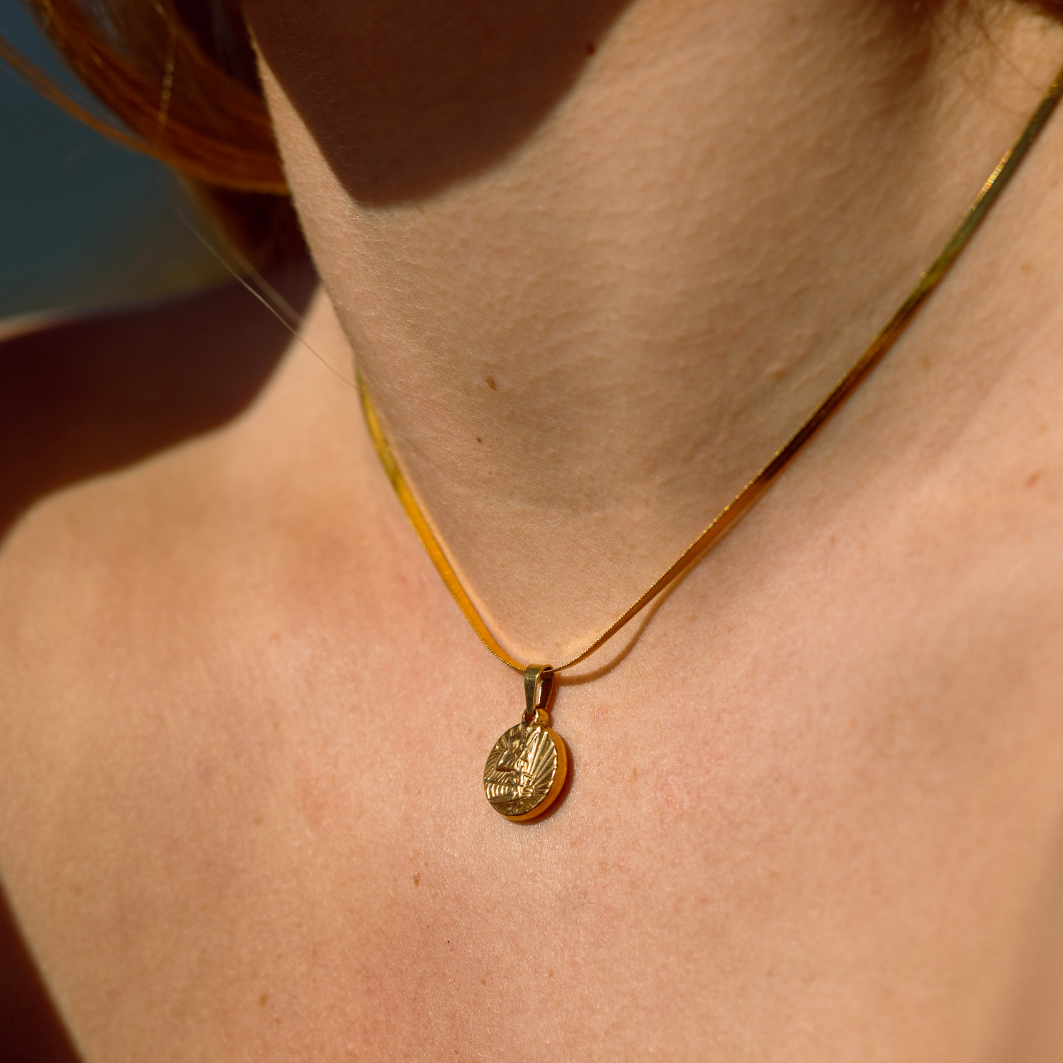 Gold Oceanside Herringbone Choker