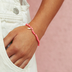 Blushing Roses Beaded Bracelet