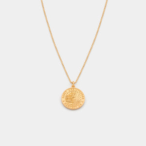 Gold St. Christopher Medallion Necklace