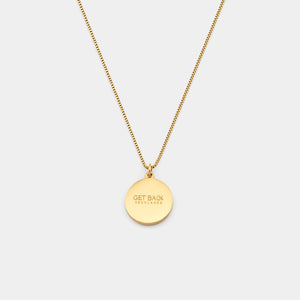 Gold St. Christopher Medallion Necklace