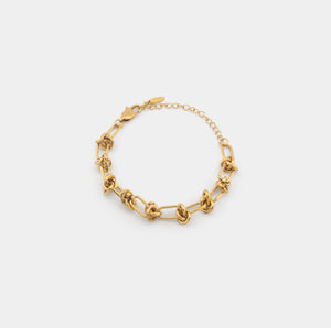 Gold Knotted Barb Wire Bracelet