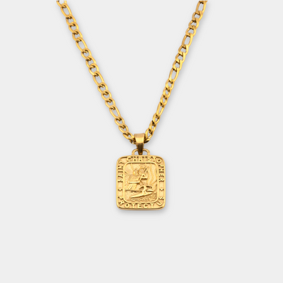 The Gold Traveler Rectangle Necklace upsell